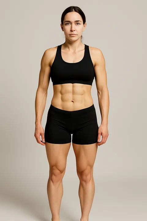 Woman at about 15 percent body fat