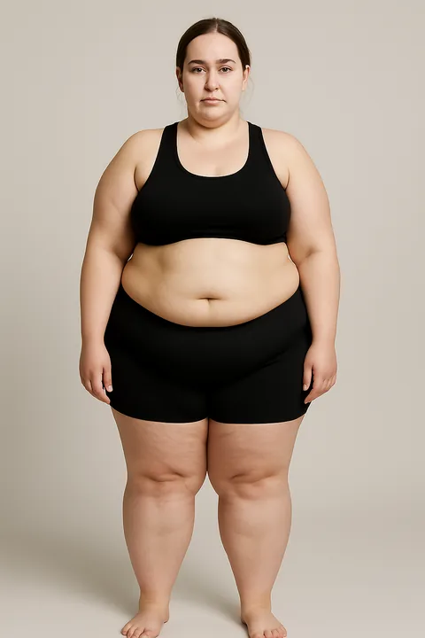 Woman at about 35 percent body fat